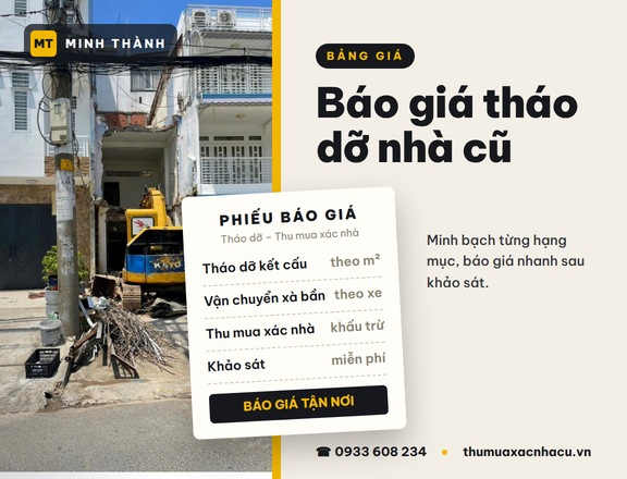 Báo giá tháo dỡ nhà cũ