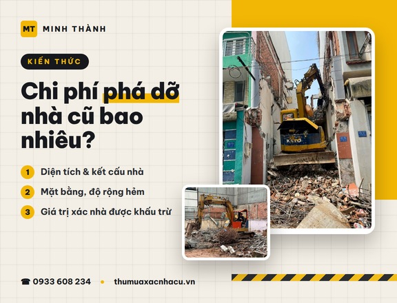 Chi phí phá dỡ nhà cũ bao nhiêu?