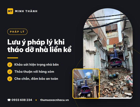 Lưu ý pháp lý khi tháo dỡ nhà liền kề