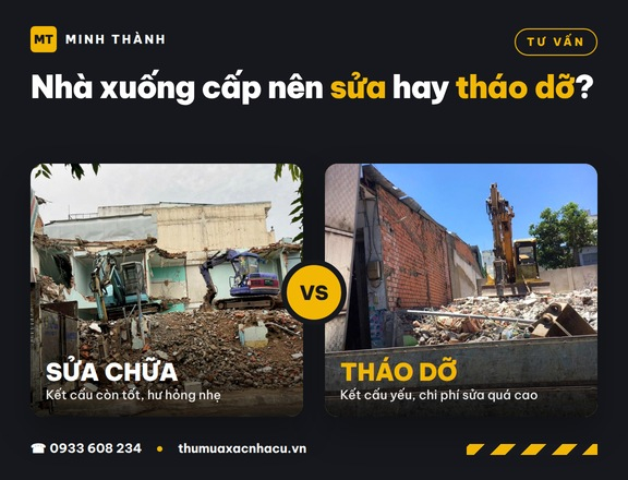 Nhà xuống cấp nên sửa hay tháo dỡ?