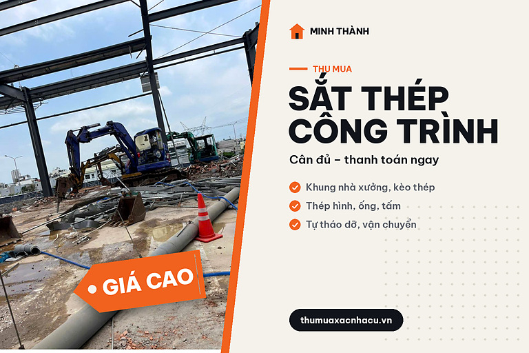 Thu mua sắt thép công trình giá cao